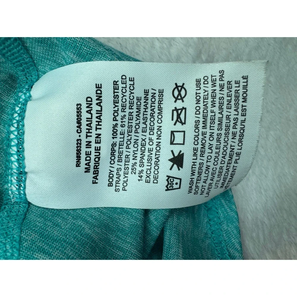 Nike Dri-FIT Teal Heather Cross Back Just Do It Tank Top Womens Large
